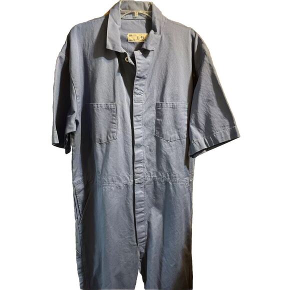 GCA Vintage Matson Coveralls Men’s 52 Reg Industrial Cotton Button Light Blue - Picture 1 of 10